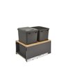 Rev-A-Shelf Rev-A-Shelf Legrabox Pull Out Double WasteTrash Container wSoft Close 5LB-1835OGMP-213